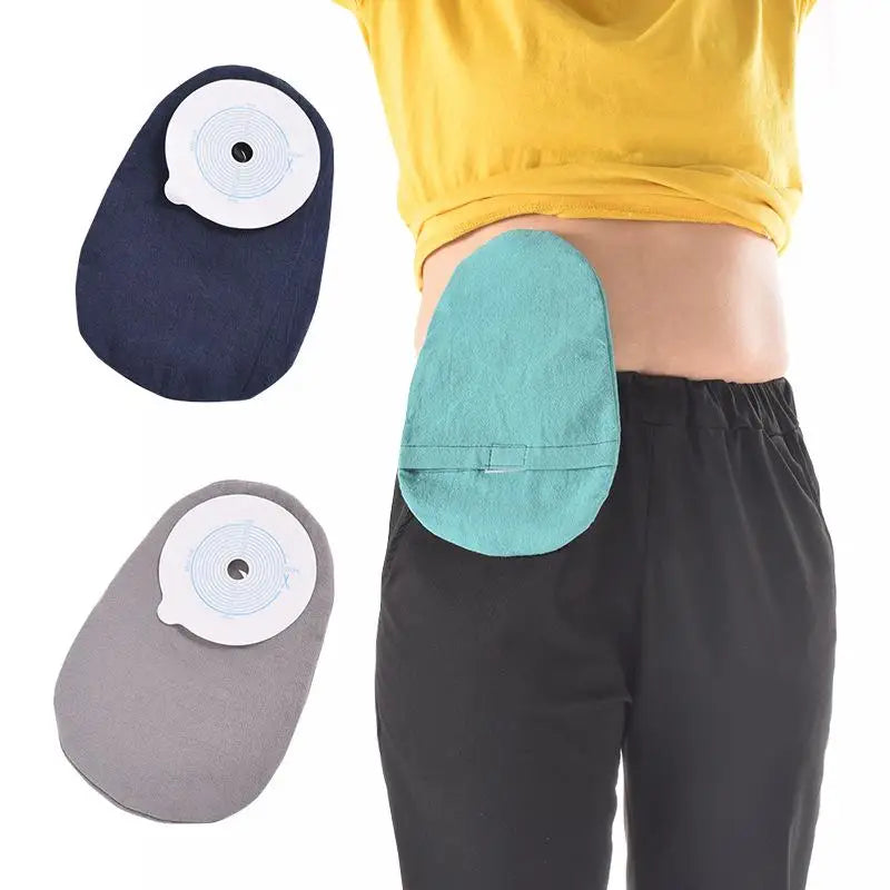 Hoyytu 1Pcs Washable Ostomy Bag Protector Adjustable Soft Breathable Colostomy Pouch Cover for Daily Wear