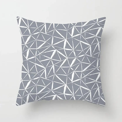 European Gray Pillowcase Geometric Pillow Cover Sofa Cushion Cover Garden Throw Pillows Hotel Outdoor Cushions car Chair 45X45cm