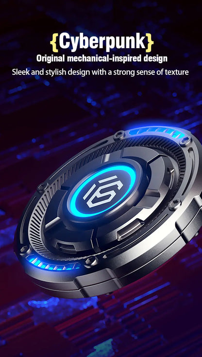 Metal EDC fidget spinner rotatable with luminous effect mechanical card-pushing function It's a stress-relieving toy Gifts  boys
