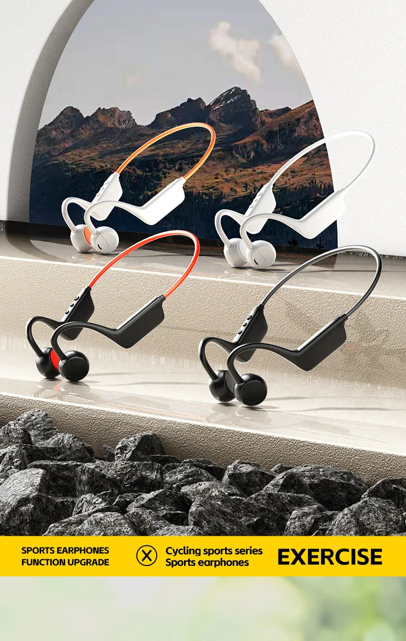 2026 Bone Conduction Headset Bluetooth 5.4 With Mic Waterproof Exercise Fitness Wireless Swimming Sports Headphone New