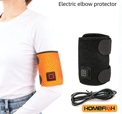 1PC Electric Heated Massage Knee Support - 3-Temperature Control, Universal Elbow & Shoulder Warm Wrap