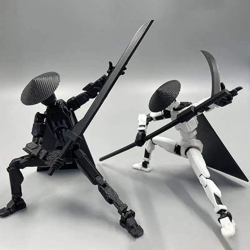 13 Action Figure Set 3D Printed Multi-Jointed Movable T13 Lucky13 Dummy Mobile Robot Desktop Decorations for Game Lovers Toy