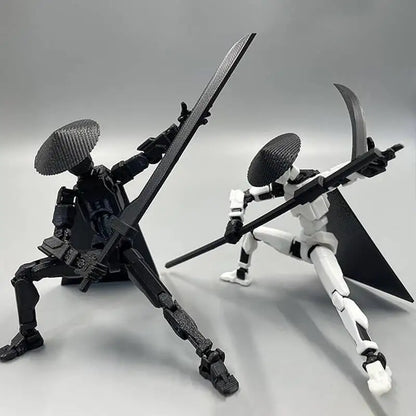 13 Action Figure Set 3D Printed Multi-Jointed Movable T13 Lucky13 Dummy Mobile Robot Desktop Decorations for Game Lovers Toy