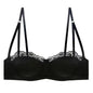 Sexy French Half Cup Invisible Bra Set Soft Underwire Minimizer Push Up Lingerie Set S-XL Comfort Breathable Anti Sag Stylish