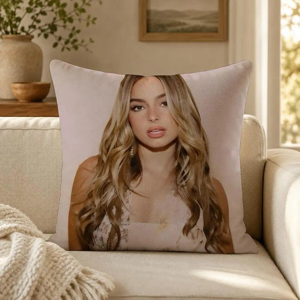 Person A-Addison R-Rae Funny Cushion Cover Soft Short Plush Decorative Pillow Cover for Sofa Bedroom Easy to Clean