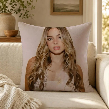 Person A-Addison R-Rae Funny Cushion Cover Soft Short Plush Decorative Pillow Cover for Sofa Bedroom Easy to Clean