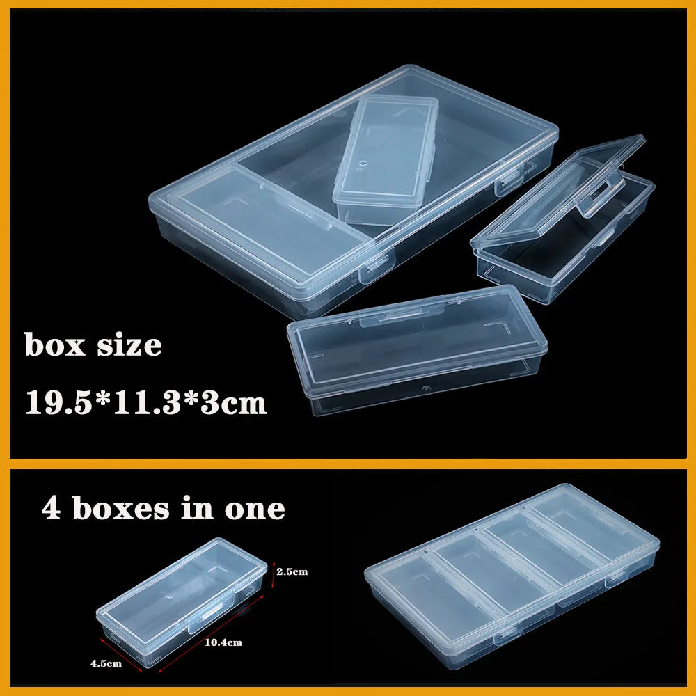 Transparent Plastic Box Screw Compartment Box Jewelry Earring Display Case Container Clear Terminal Organizer Tool Storage boxes