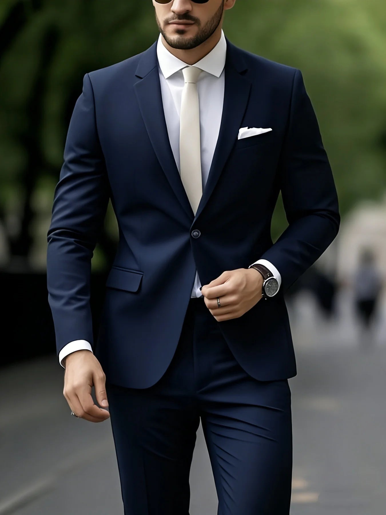 Men's Suit 2pcs Set, Elegant Formal Jacket And Pants, Great Wear for Wedding, Party And Formal Dinner