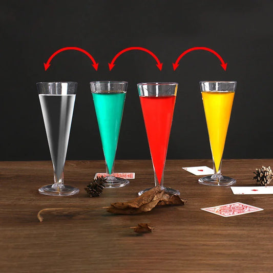 Glass Color Change Chameleon Champagne Magic Tricks Liquid Color Change Magia Magician Stage Party Bar Gimmick Comedy Mentalism