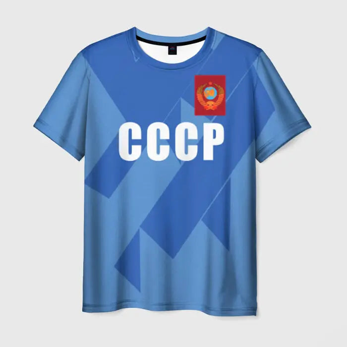 Retro Soviet CCCP 3D Print Sport Moisture-wicking Breathable Men T-shirt Harajuku Street Casual Trend Daily Comfort Short-sleeve