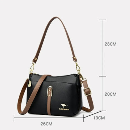 Brand Design Three Layers Fashion Shoulder Messenger Bags Luxury Soft Leather Crossbody Sac Quality Small Handbags and Purses