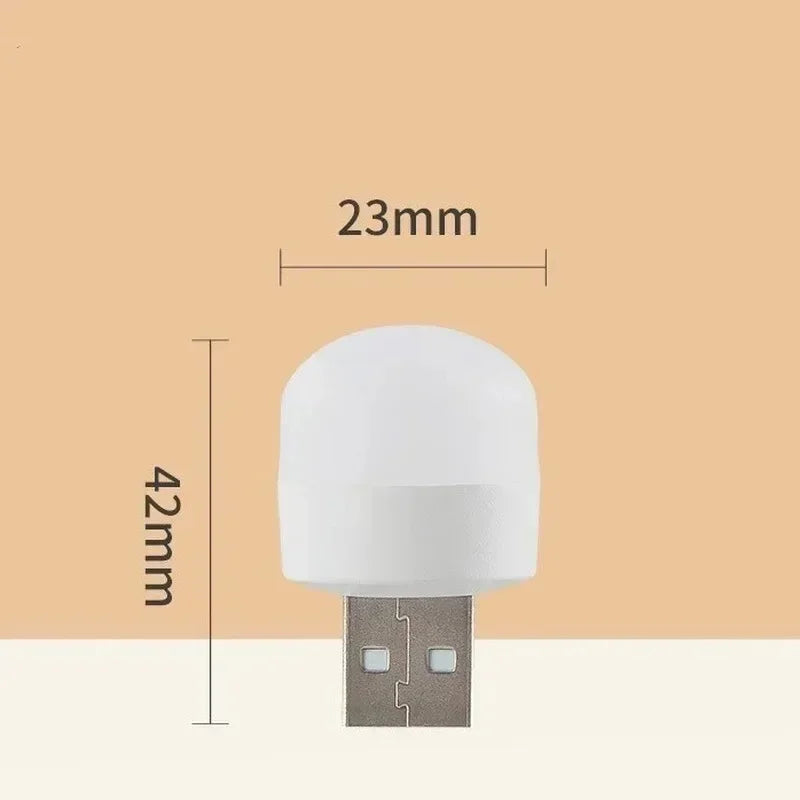 1-20 szt. Mini USB Lampka nocna Ciepła biała Ochrona oczu Lampa do czytania książek USB Wtyczka Komputer Mobilna ładowarka Powerbank LED Lampka nocna