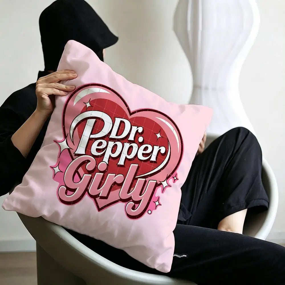 classic beverage brand Dr Pepper Pillow Anime Pillow Sofa Bed Head Pillow Cover Cushion Cover 45x45 cm Fashion