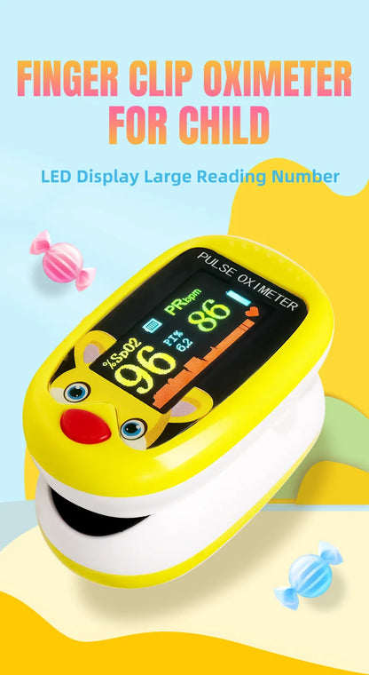 USB Pediatric Oximeter Finger Blood Oxygen Monitor for Children Pulse Oximeter OLED Digital Oximetro Home Medical