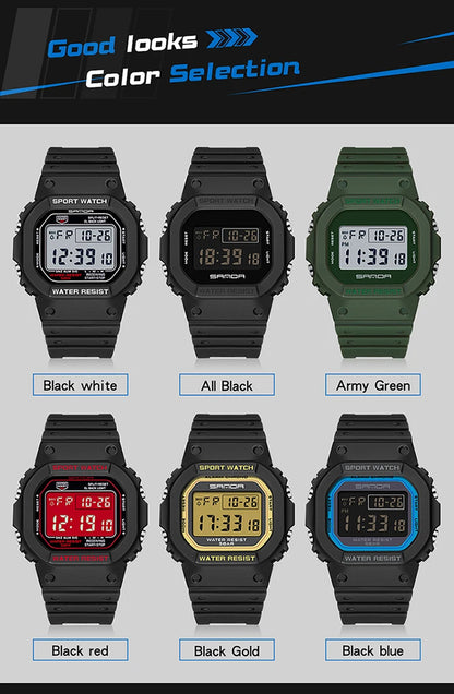 SANDA Fashion Top Brand G Style Digital Men's Watch Luxury Military Sport Waterproof Alarm Stopwatch Clock Men Relogio Masculino