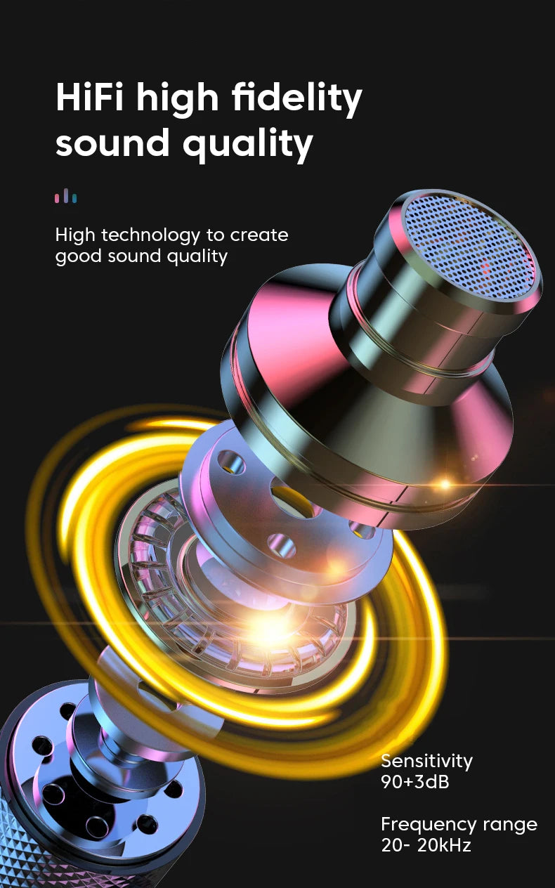 OLAF DAC Type C Earphones Wired Headset USB C Gamer Headphones Cable Handsfree Type-C Earbuds For iPhone16 15 Samsung S23 Xiaomi