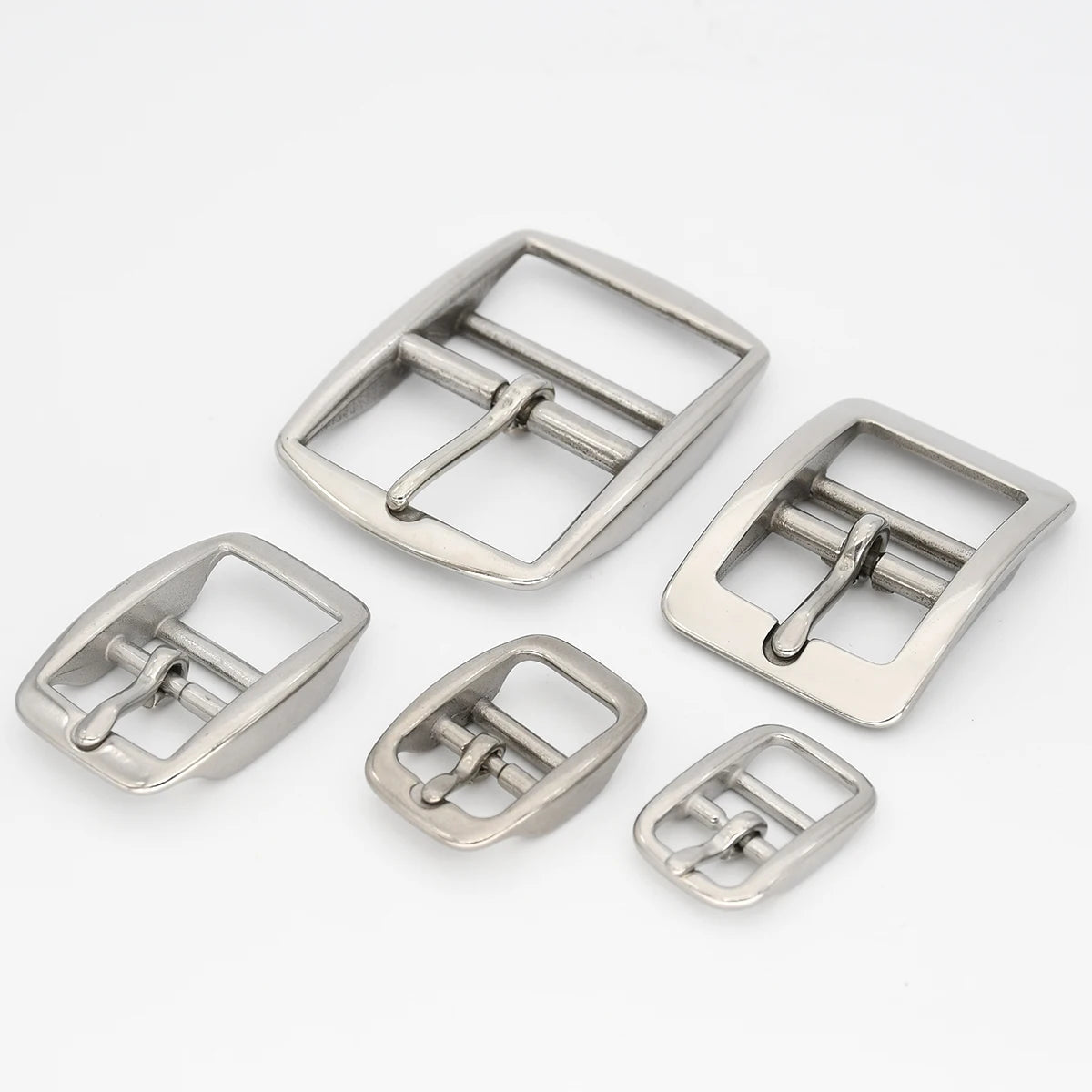 1pieceStainless Steel Adjustable Belt Buckle Double-bar Pin Buckle Tri-glide Slider Horse Halter Harness Accessories Parts