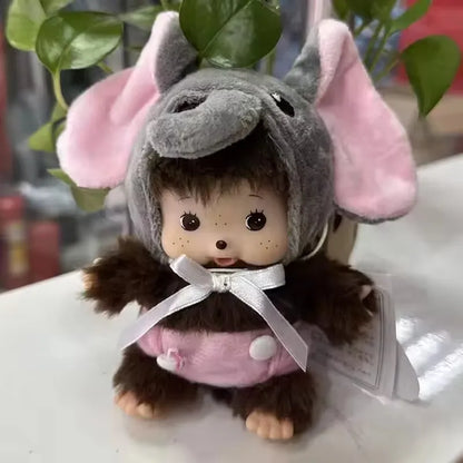 15cm Kid's DIY Monkey Cute Kawaii Plush Doll Soft Super School Bag Pendant Keychain Stuffed Animal Movie Doll Birthday Gift