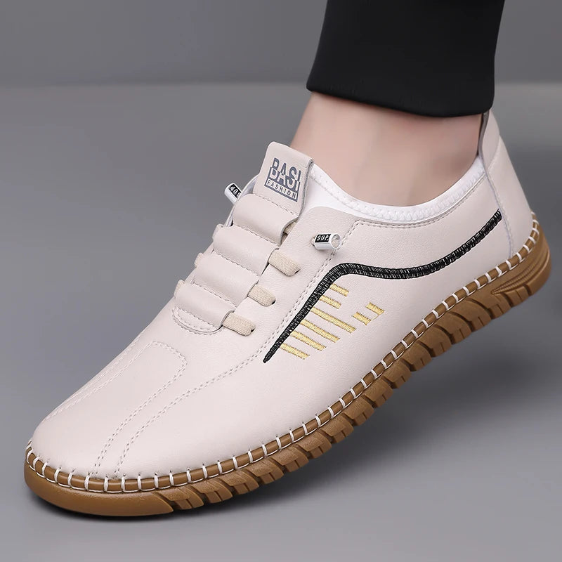 Men's Slip-on Loafers Fashion Comfortable Soft Sole Casual Shoes Breathable Anti-slip Outdoor Driving Men Shoes-WC2517