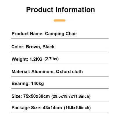 Outdoor Folding Chairs Rotatable Swivel Chair for Camping Lightweight Beach Fishing Chairs with Carry Bag for Picnic Hiking