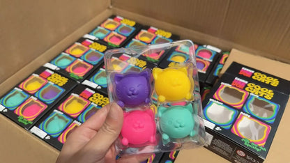 New 4-piece Swill NeeDoh Youth Pressure Ball Super Soft Plastic Sensory Toy Adult Office Stress Relief Toy Gifts