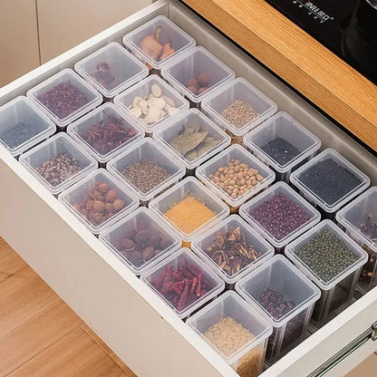 1Pcs Refrigerator Food Fresh Kitchen Storage Boxs Good Sealing Transparent Spice Container Case Visible Home Dry Fruit Jar