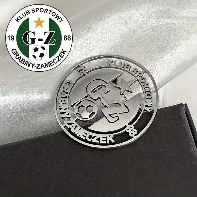 Custom Logo Brooch Simple Creativity Stainless Steel Company Pattern Brooches For Women Men Emblem Jewelry Accessories Gifts