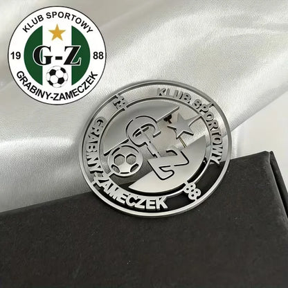 Custom Logo Brooch Simple Creativity Stainless Steel Company Pattern Brooches For Women Men Emblem Jewelry Accessories Gifts