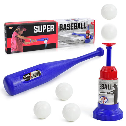 Children's Press Long and Short Baseball Toys,Kids T-Ball Set for Outdoor Sports,Leisure and Parent-Child Interaction Toy Set