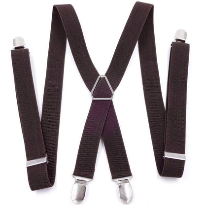 Solid Color Elastic Polyester Suspenders Braces Men Women Black Red Adjustable Straps For Wedding Suit Skirt Accessories Gifts