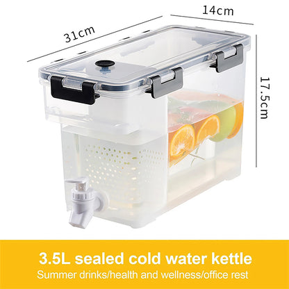 3.5-10L Cold Water Kettle with Faucet Refrigerator Cool Water Bucket Lemonade Bottle Beverage Water Dispenser Drinkware Outdoor
