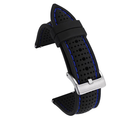 Miękki silikonowy pasek do zegarka 20mm 22mm 24mm, sportowy, wodoodporny, oddychający, z szybkim zapięciem, bransoleta do zegarka, dla mężczyzn i kobiet