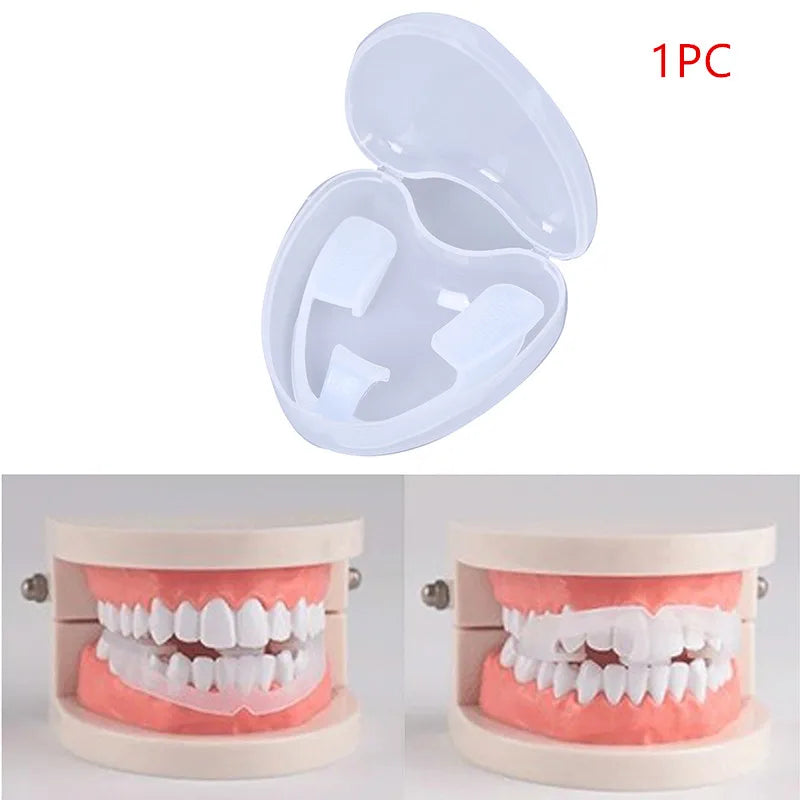 2pcs Anti-grinding Braces Bruxism Mouth Guard Splint Dental Sleep Aid Braces Teeth Retainer Sleeping Snoring Mouth Guard