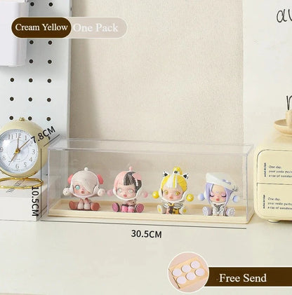 Acrylic Action Figure Display Case Transparent Doll Storage Box Toy Organizer Rack for Collectible Showcase Cabinet