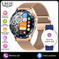 LIGE Full Touch Smartwatch Outdoor Military Smart Watch 1.38" HD Screen Bluetooth Call IP68 Waterproof Sport Fitness Watches Men