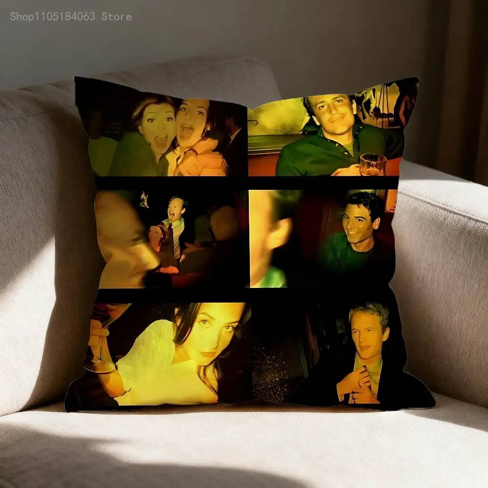 H-How I M-Met Your M-Mother Pillowcases Bedroom Living Room Sofa Home Decor Polyester Cushion Cover with Zipper