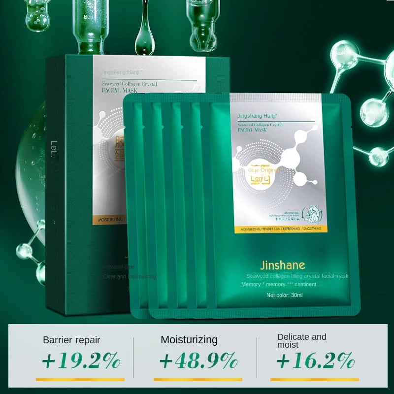 Seaweed Collagen Filling Crystal Mask Jelly Moisturizing Wrinkle Removal Skin Transparent Mask Skin Care Masque Beauty Health