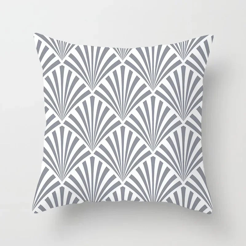 European Gray Pillowcase Geometric Pillow Cover Sofa Cushion Cover Garden Throw Pillows Hotel Outdoor Cushions car Chair 45X45cm