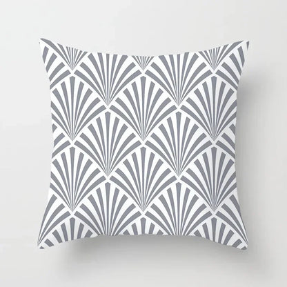 European Gray Pillowcase Geometric Pillow Cover Sofa Cushion Cover Garden Throw Pillows Hotel Outdoor Cushions car Chair 45X45cm