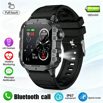 Outdoor Military Smartwatches Bluetooth Call Men 2.01" Blood Oxygen Monitor 5ATM Waterproof GPS Tracking Sports Smart Watch HW12