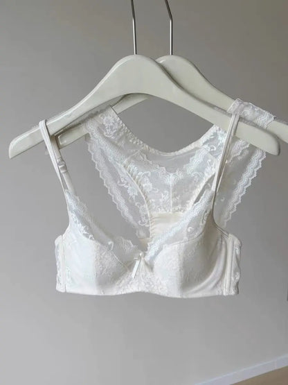 Ultra Comfort French Lace Bra, Demi Cup Underwire Lightweight for Large Bust, Anti Sagging Support Summer Sexy BANERDANNI Sexy B