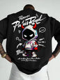 American men's summer personalized small devil letter print comfortable and breathable round neck T-shirt outdoor street top