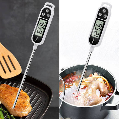 1pc Stainless steel probe cooking food, barbecue stove, water, milk, oil, liquid meat, digital kitchen thermometer