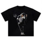 Michael Jackson Thriller Cotton TShirt Retro Streetwear Hip Hop Black Men's Clothing Women Clothing Tee 2026 Summer New T Shirt
