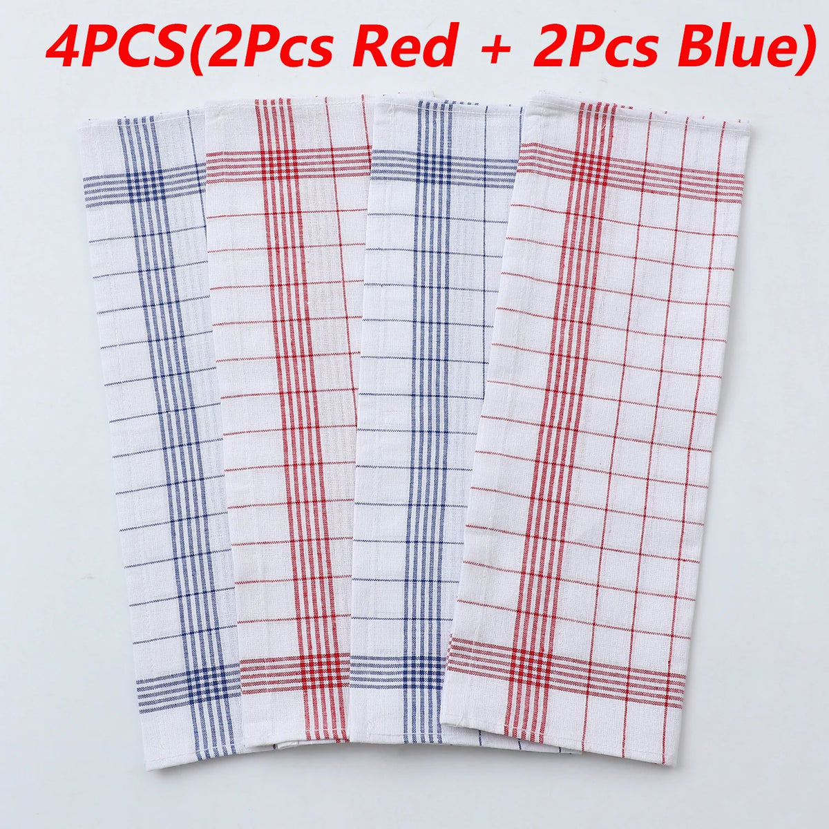 Large Plaid Kitchen Dish Towels Absorbent Tea Towels Soft and Reusable Cleaning Cloths Quick Drying Dish Rags for Washing Dishes
