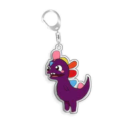 For The Amazing Digital Circus Ragatha Pomni Gangle Caine  Acrylic Selfmade Cute Cartoon Anime Keychain Pendant Toy Gifts 5cm