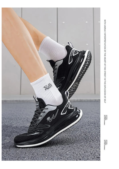 Men's breathable casual sneakers four seasons new soft sole non-slip lightweight racing outdoor running shoes speed sports shoes