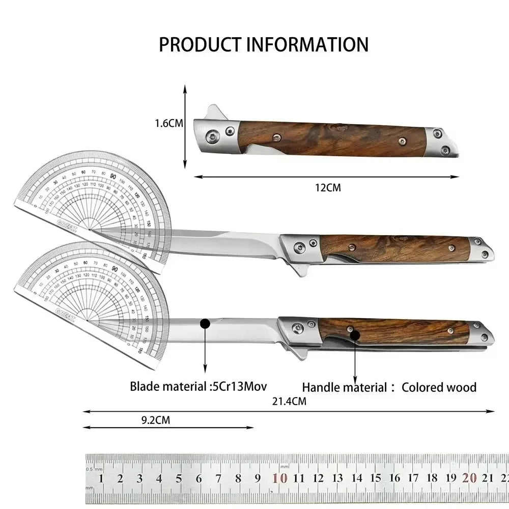Multi-functional folding knife, convenient small knife for outdoor camping, high-hardness fruit knife