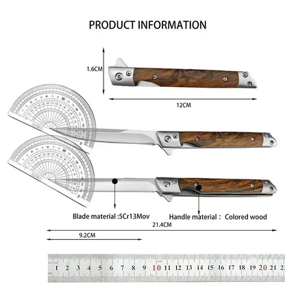 Multi-functional folding knife, convenient small knife for outdoor camping, high-hardness fruit knife