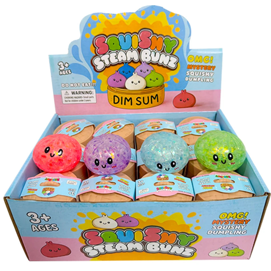 Dumpling Glitter Dumpling Squishy Blind Box Dumplings Sensory Squeeze Toy for Stress Relief Desktop Decoration Free one 5.5cm